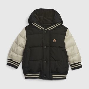 NWT Baby Gap Varsity Puffer Jacket ~ 0-6 mos Infant Puffer Jacket ~ Baby Gift
